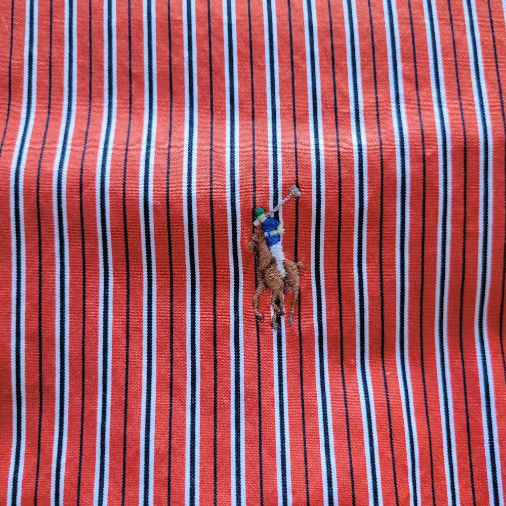 Ralph Lauren Classic Fit Striped Poplin Long-Sleeve Shirt, Men's Size XL - EUC - Picture 4 of 8